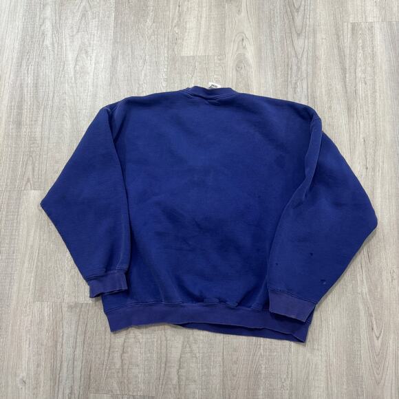 Vintage Disney Mickey & Friends Sweatshirt Men's Medium Blue Goofy Minnie Donald - Picture 10 of 11